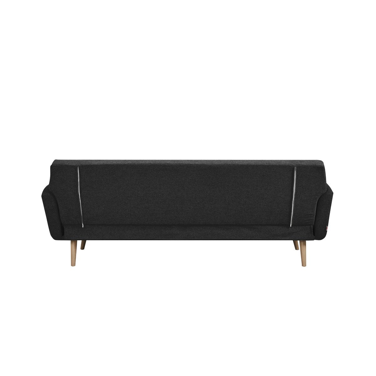 Schlafsofa in schwarzem Feinstrukturstoff mit Holzgestell | VIA X SELECTION