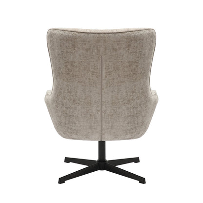 Drehsessel aus Chenille hellgrau | VIA X SELECTION