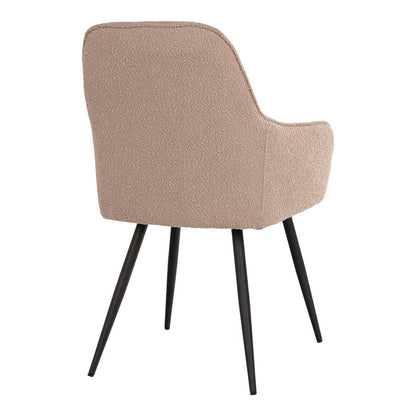 Esszimmerstuhl aus Bouclé beige im 2er-Set | VIA X SELECTION