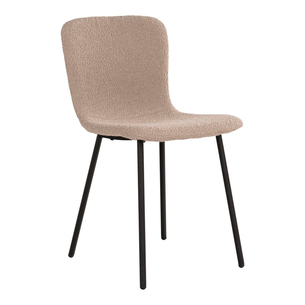 Esszimmerstuhl aus Bouclé beige im 2er-Set | VIA X SELECTION