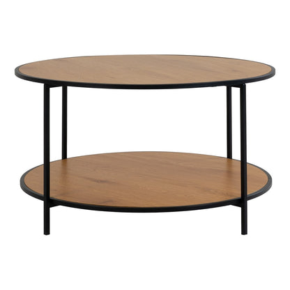 Runder Couchtisch aus Holzwerkstoff in Eichenoptik, Ø, 80 × 45 cm | VIA X SELECTION