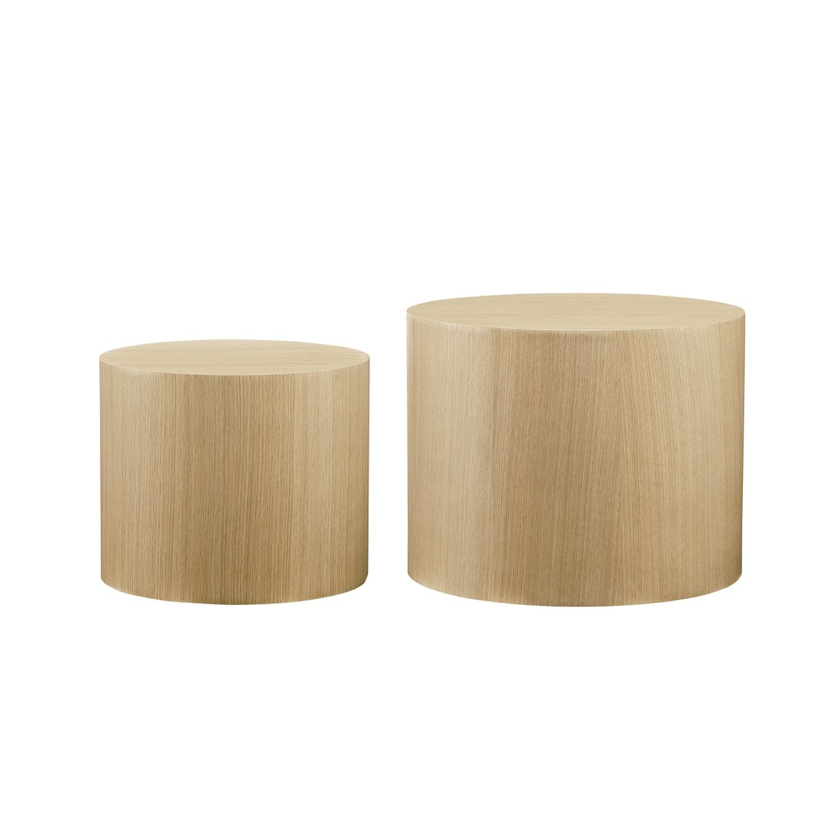 Couchtisch im 2er-Set aus Eichenfurnier 48 × 48 × 38 /, 38 × 38 × 32 cm | VIA X SELECTION