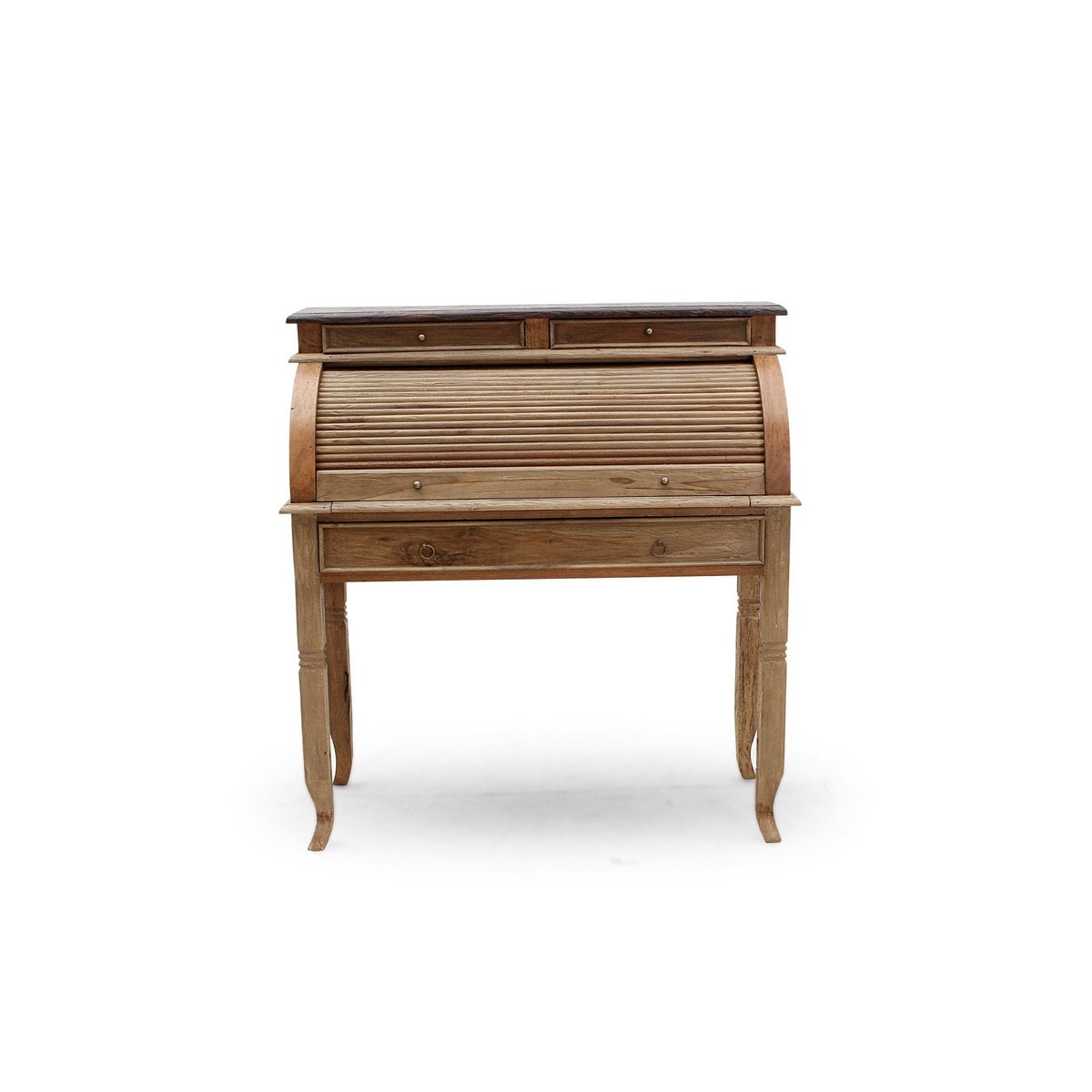 Sekretär aus recyceltem Teak mit Rollladen 100 cm | VIA X SELECTION