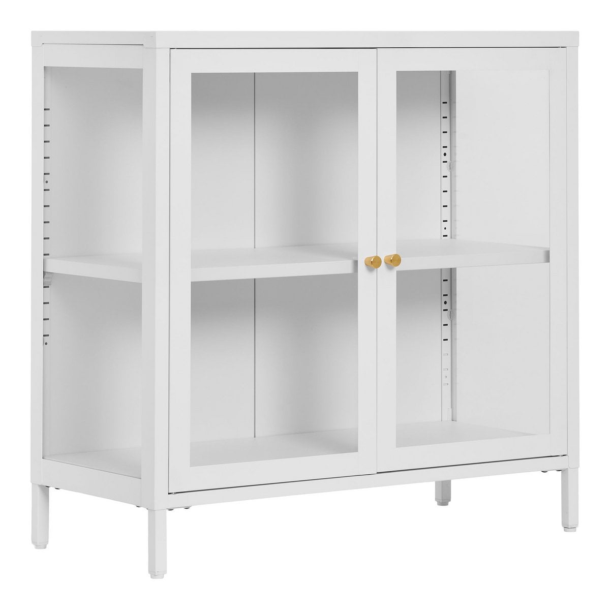 Vitrinenschrank weiß, 80 × 35 × 80 cm | VIA X SELECTION