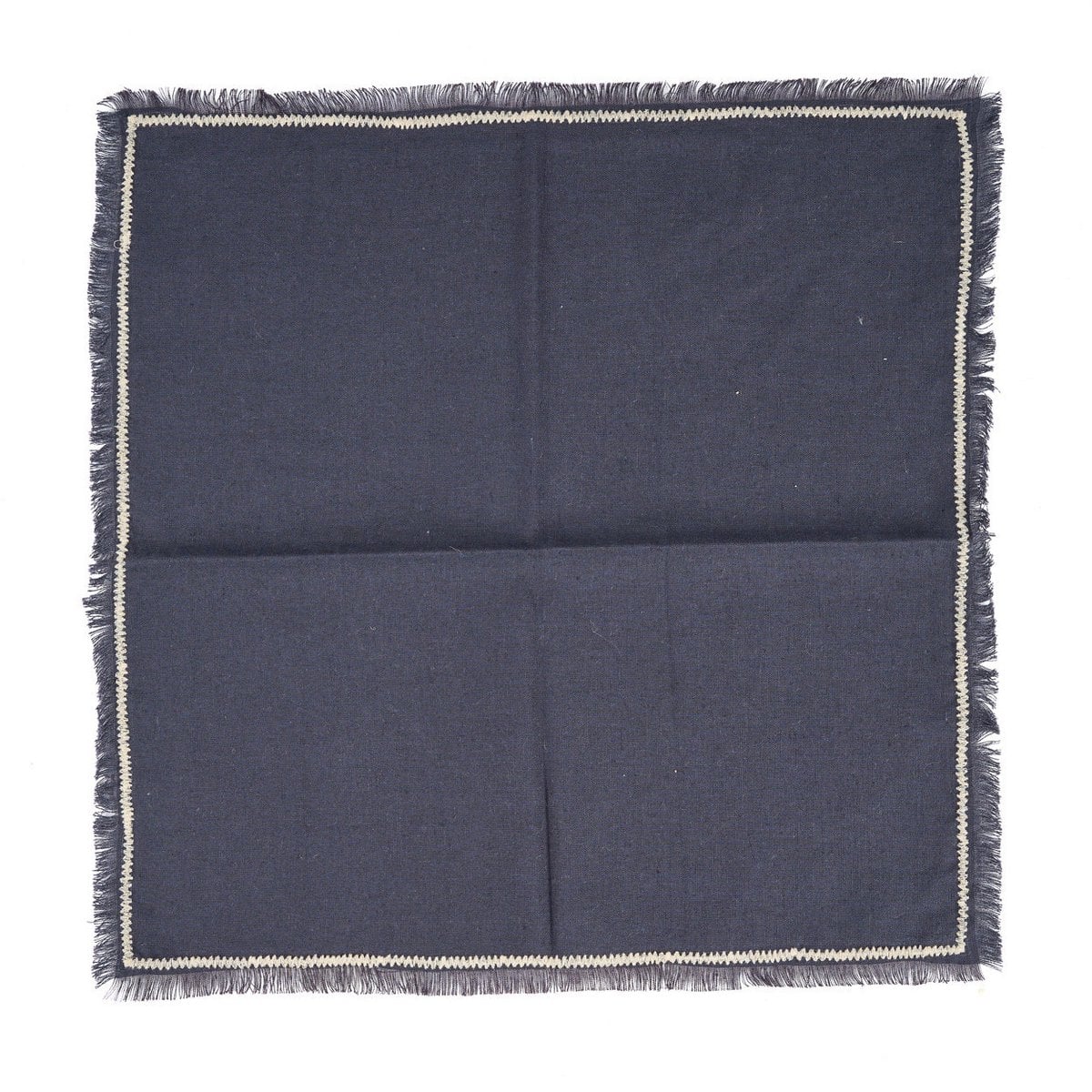 Leinenserviette in Schwarz und Natur, 45 × 45 cm | VIA X SELECTION