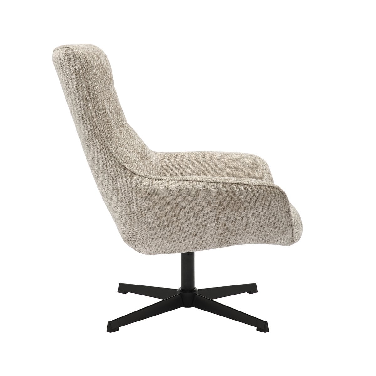 Drehsessel aus Chenille hellgrau | VIA X SELECTION