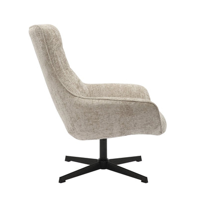 Drehsessel aus Chenille hellgrau | VIA X SELECTION