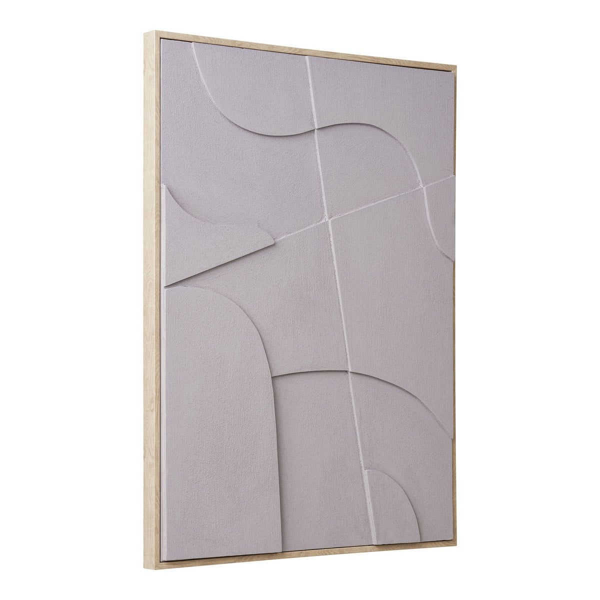 Graue Relief-Wanddekoration auf Leinwand, 50 × 70 cm | VIA X SELECTION