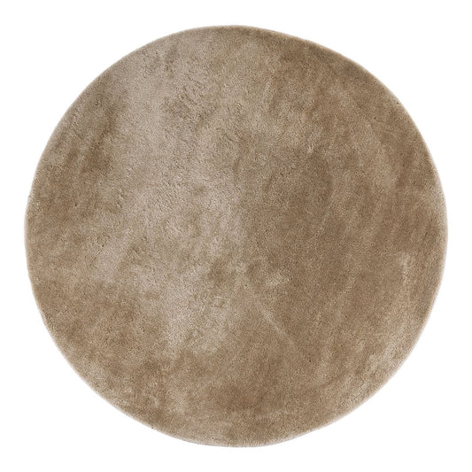 Runder Teppich aus Polyester sand, Ø 160 cm | VIA X SELECTION