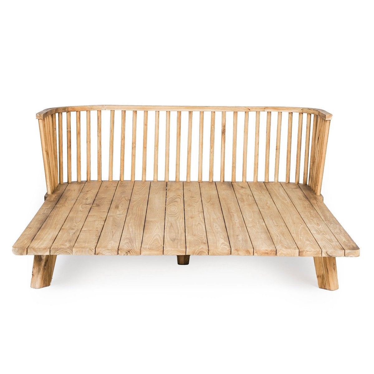 Doppel-Daybed aus recyceltem Teakholz mit Outdoor-Kissen | VIA X SELECTION