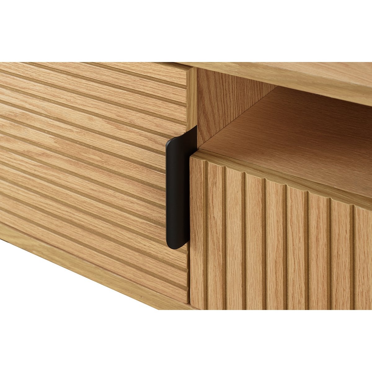 TV-Lowboard mit Eichenfurnier und Schublade, 120 × 40 × 50 cm | VIA X SELECTION