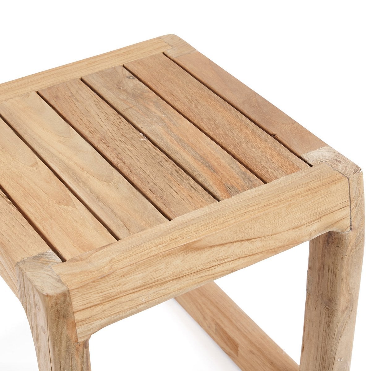 Outdoor-Hocker aus Holz mit runder Form | VIA X SELECTION