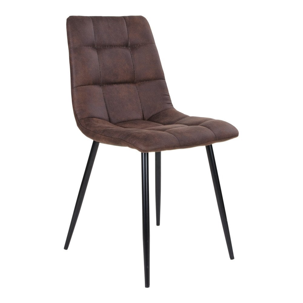 Esszimmerstuhl aus Mikrofaser braun im 2er-Set | VIA X SELECTION