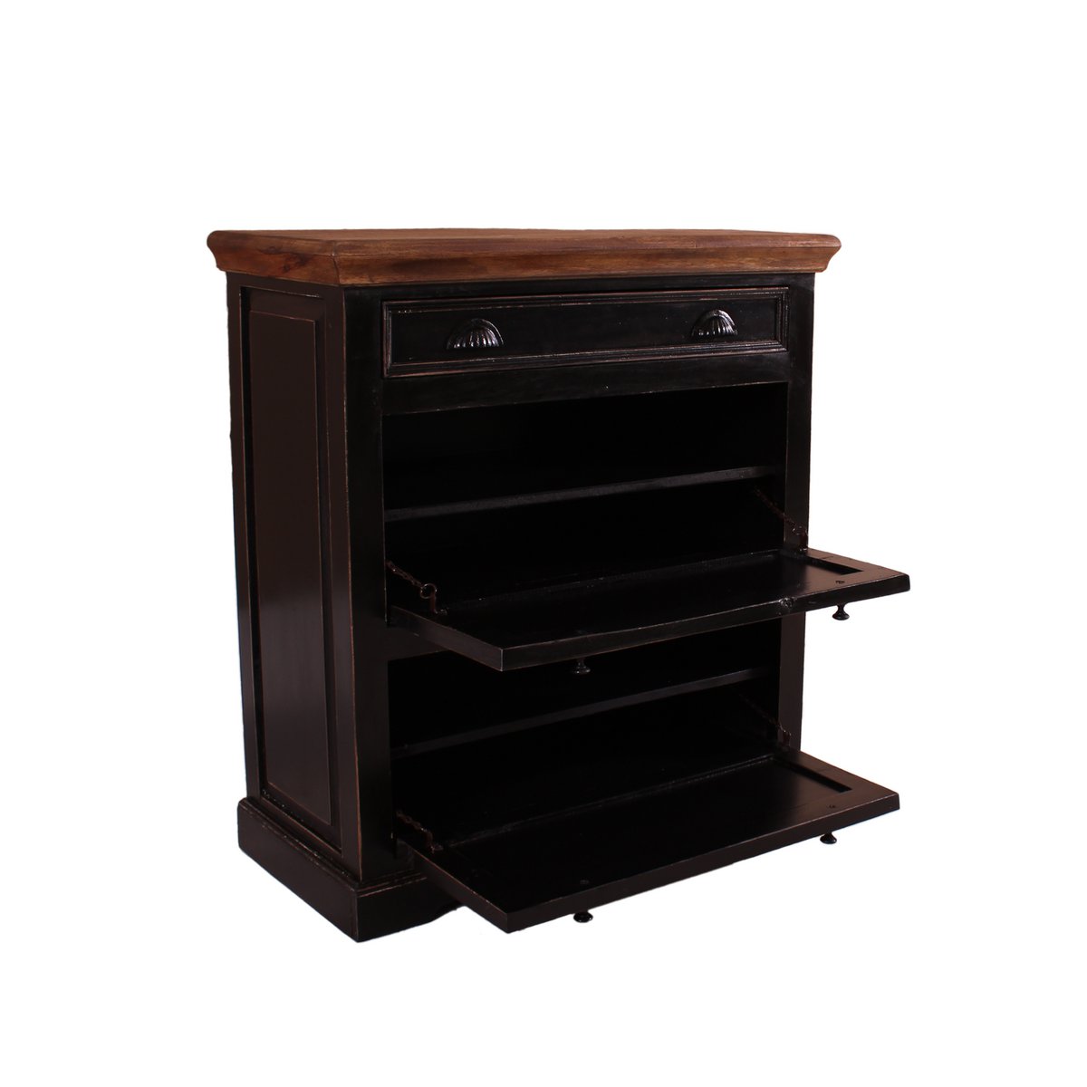 Schuhschrank mit 2 Klappen und Schublade, 40 × 85 × 90 cm | VIA X SELECTION
