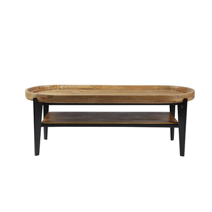 TOM TAILOR Home Couchtisch aus Mangoholz mit Tablett und Ablage, 50 × 120 × 40 cm | VIA X SELECTION