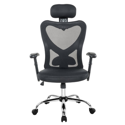 Bürostuhl mit Mesh und Kopfstütze Schwarz | VIA X SELECTION