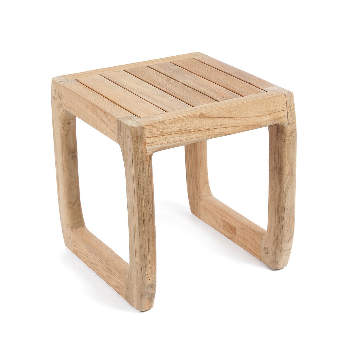 Outdoor-Hocker aus Holz mit runder Form | VIA X SELECTION