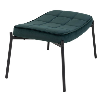 Samt-Fußhocker Dunkelgrün | VIA X SELECTION