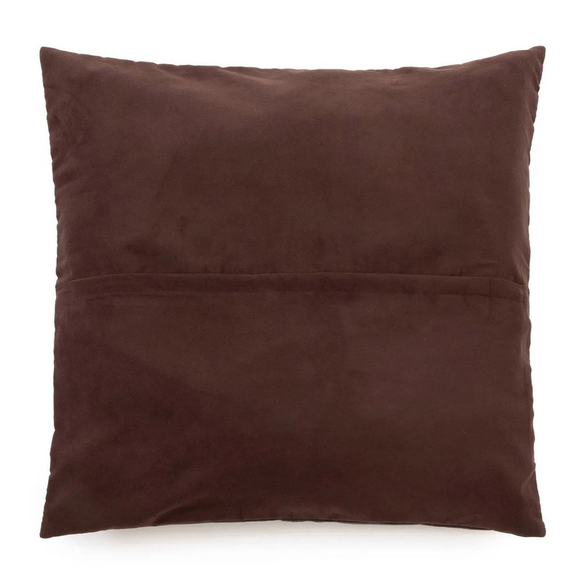 Kissenbezug aus Leder in Schokobraun, 60 × 60 cm | VIA X SELECTION