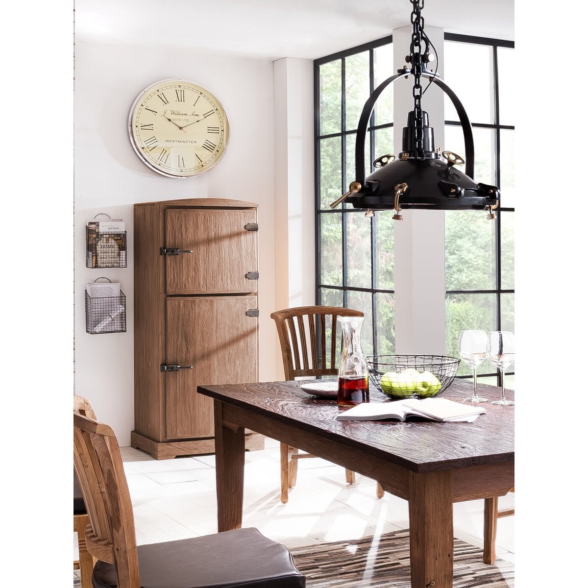 Esstisch recyceltes Teak zweifarbig, 160 × 90 cm | VIA X SELECTION