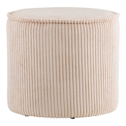 Runder Cord-Pouf in Beige | VIA X SELECTION