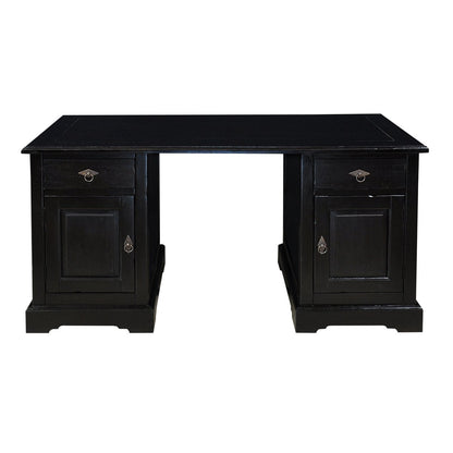 Schreibtisch aus Akazienholz mit Türen und Schubladen 150 cm | VIA X SELECTION