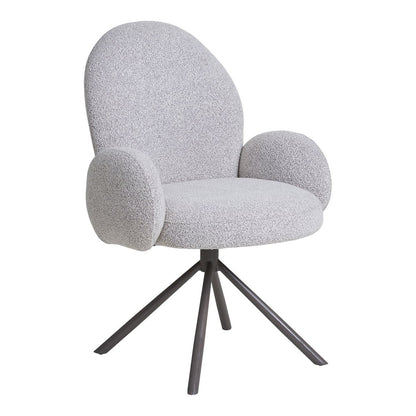 Esszimmerstuhl aus Bouclé in Sand mit Drehfunktion | VIA X SELECTION
