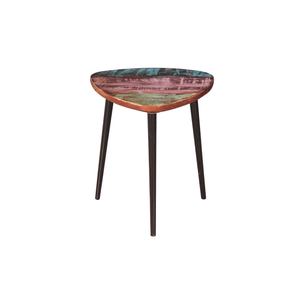 Couchtisch aus recyceltem Holz und Metall, 34 × 34 × 39 cm | VIA X SELECTION