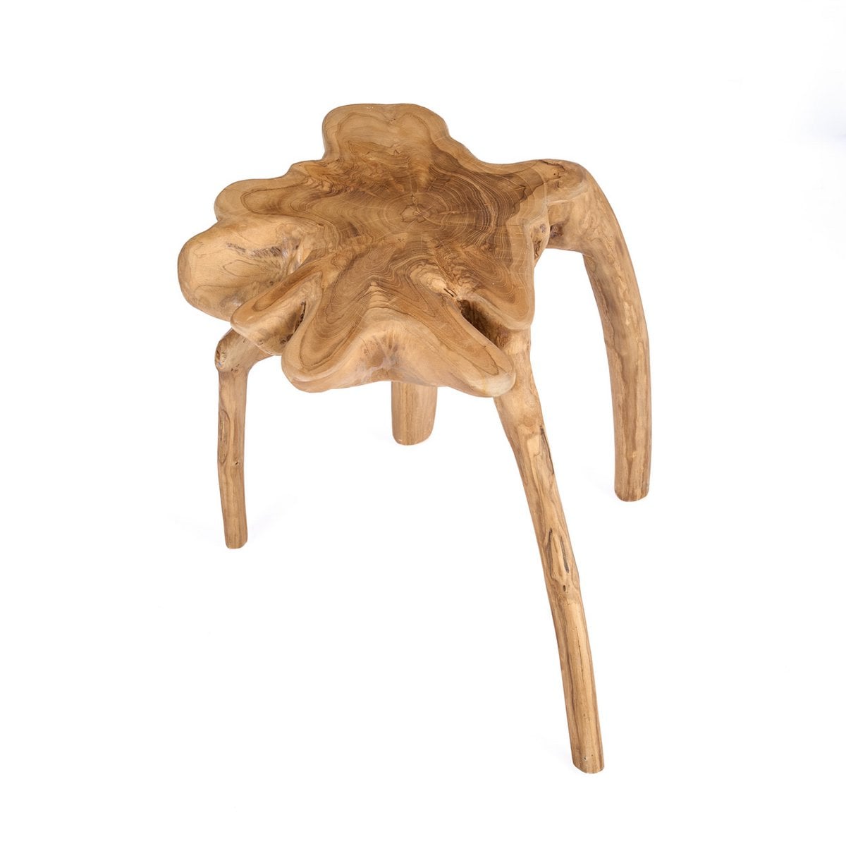 Beistelltisch aus Teak-Wurzelholz, 45 × 45 × 45 cm | VIA X SELECTION