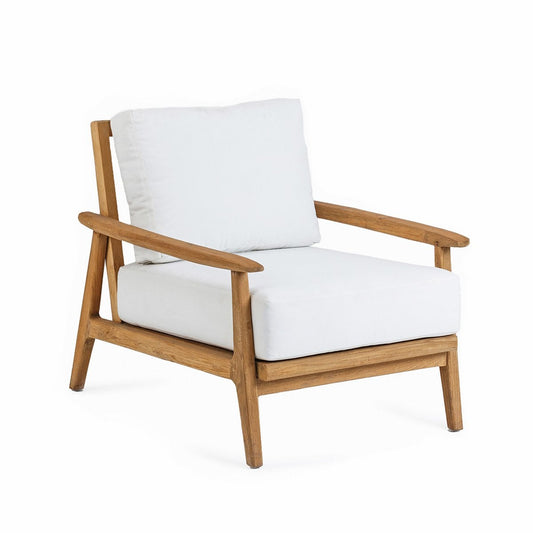 Outdoor-Loungesessel aus recyceltem Teakholz mit losem Kissen | VIA X SELECTION