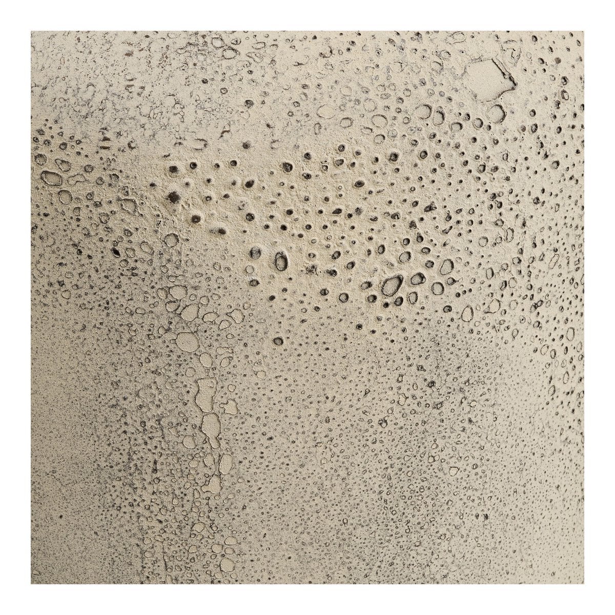 Sehr hoher Blumentopf aus Metall, Antik-Beige, Ø 24 × 78,5 cm | VIA X SELECTION
