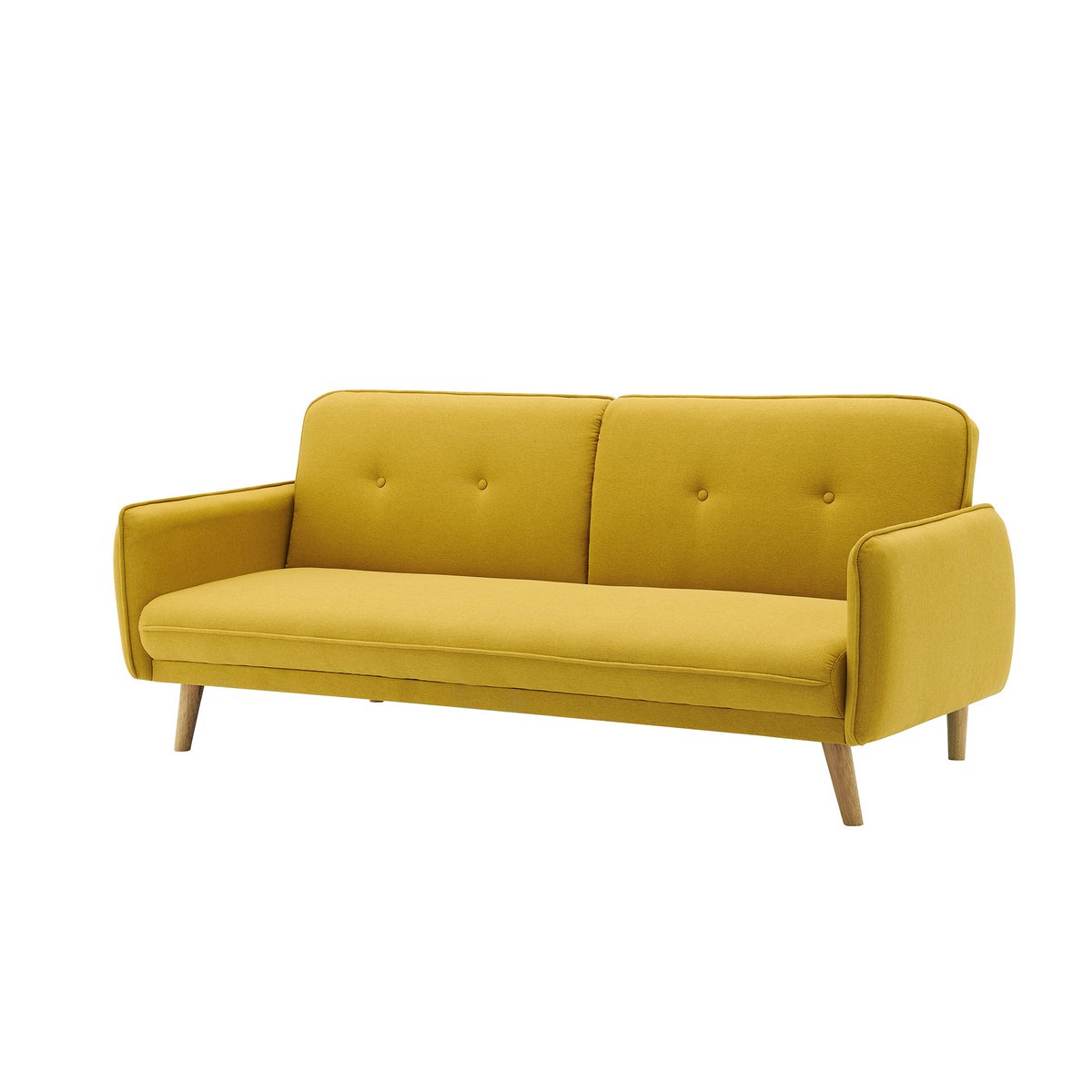 3-Sitzer-Sofa aus gelbem Strukturstoff mit Schlaffunktion | VIA X SELECTION