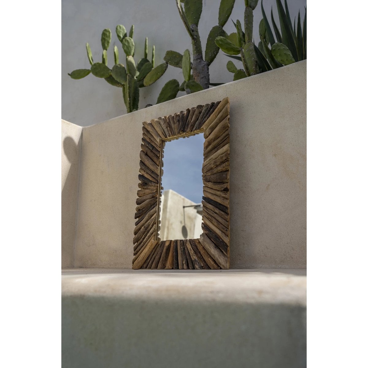 Wandspiegel mit Treibholzrahmen natur, 60 × 41 cm | VIA X SELECTION