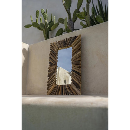 Wandspiegel mit Treibholzrahmen natur, 60 × 41 cm | VIA X SELECTION