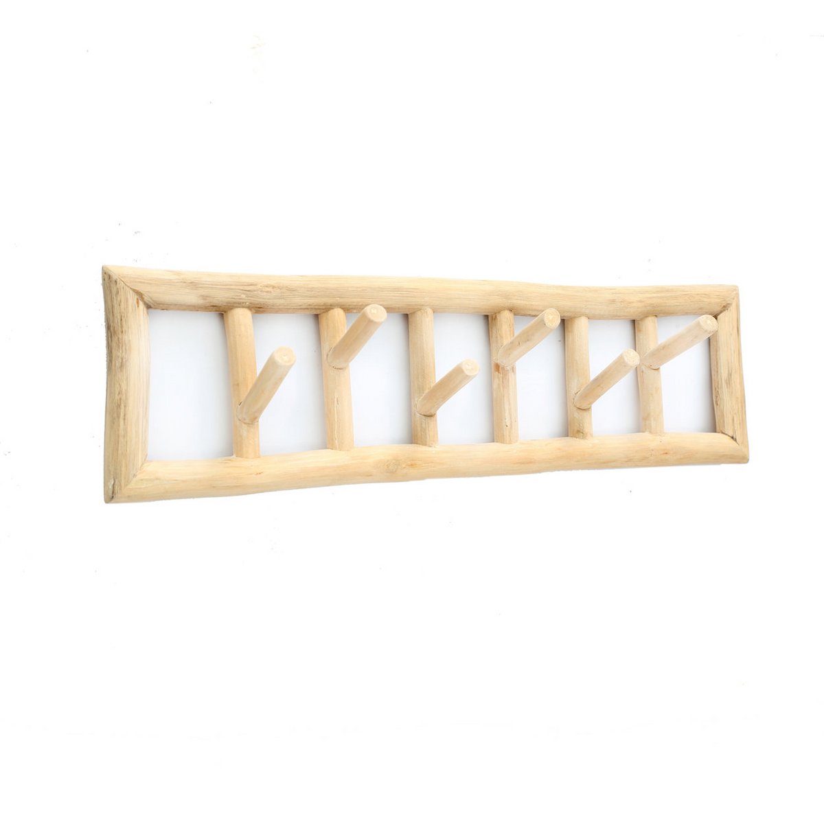 Kleiderbügel aus Teakholz mit organischer Form, 70 × 10 × 20 cm | VIA X SELECTION