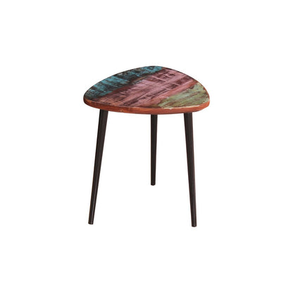 Couchtisch aus recyceltem Holz und Metall, 34 × 34 × 39 cm | VIA X SELECTION
