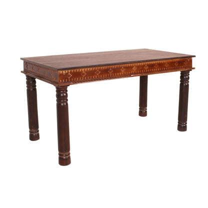 Esstisch Altholz Schnitzdetails, 140 × 70 cm | VIA X SELECTION