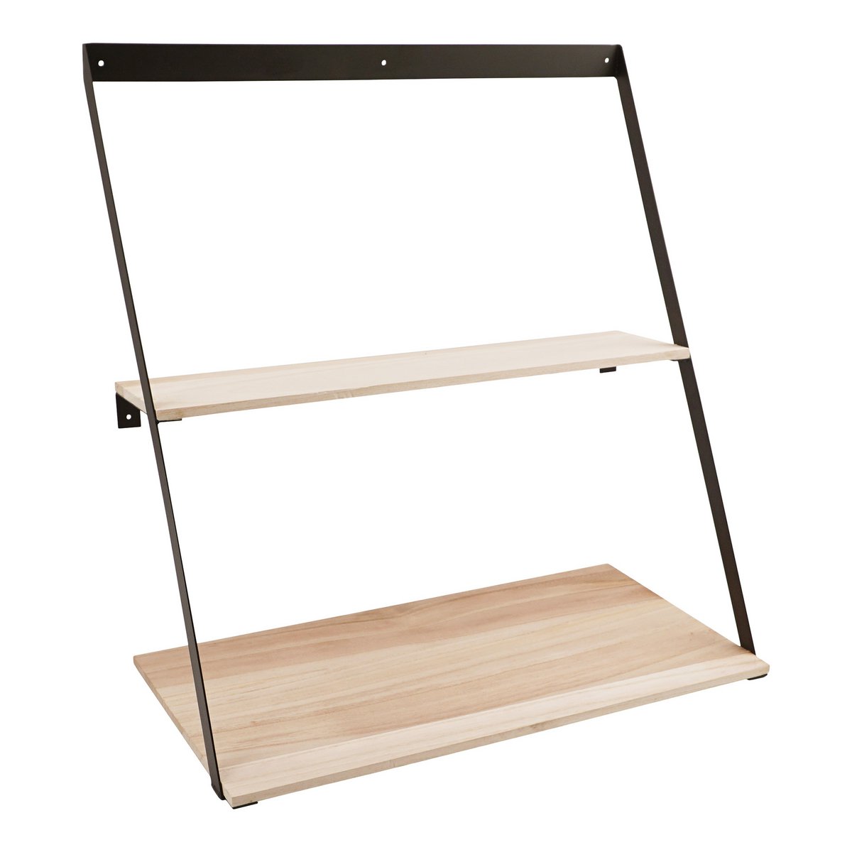 Wandregal mit 3 Ebenen natur, 21 × 50 × 52 cm | VIA X SELECTION