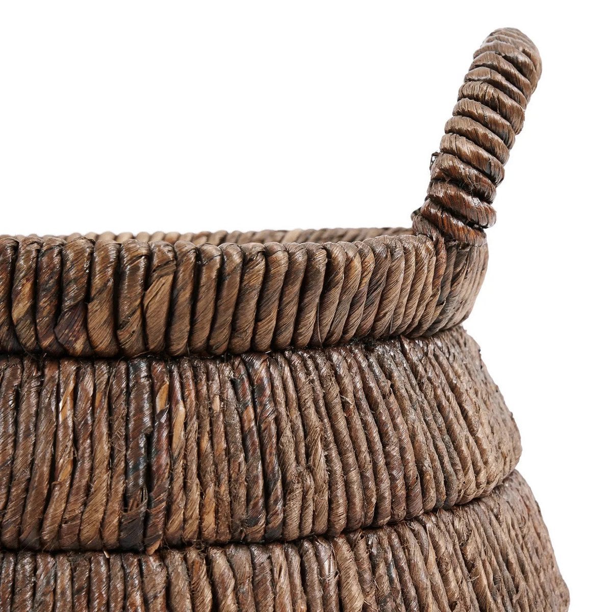 Korb aus Palmblatt dunkelbraun, 42 × 42 × 33 cm | VIA X SELECTION
