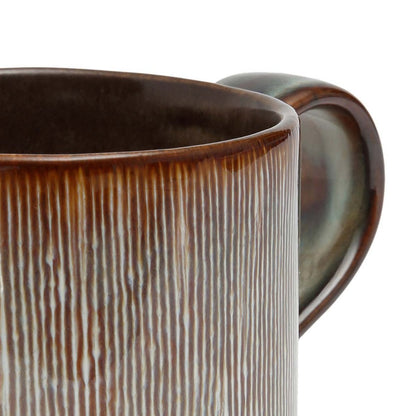 Großer Becher aus strukturiertem Steinzeug 8,5 cm | VIA X SELECTION