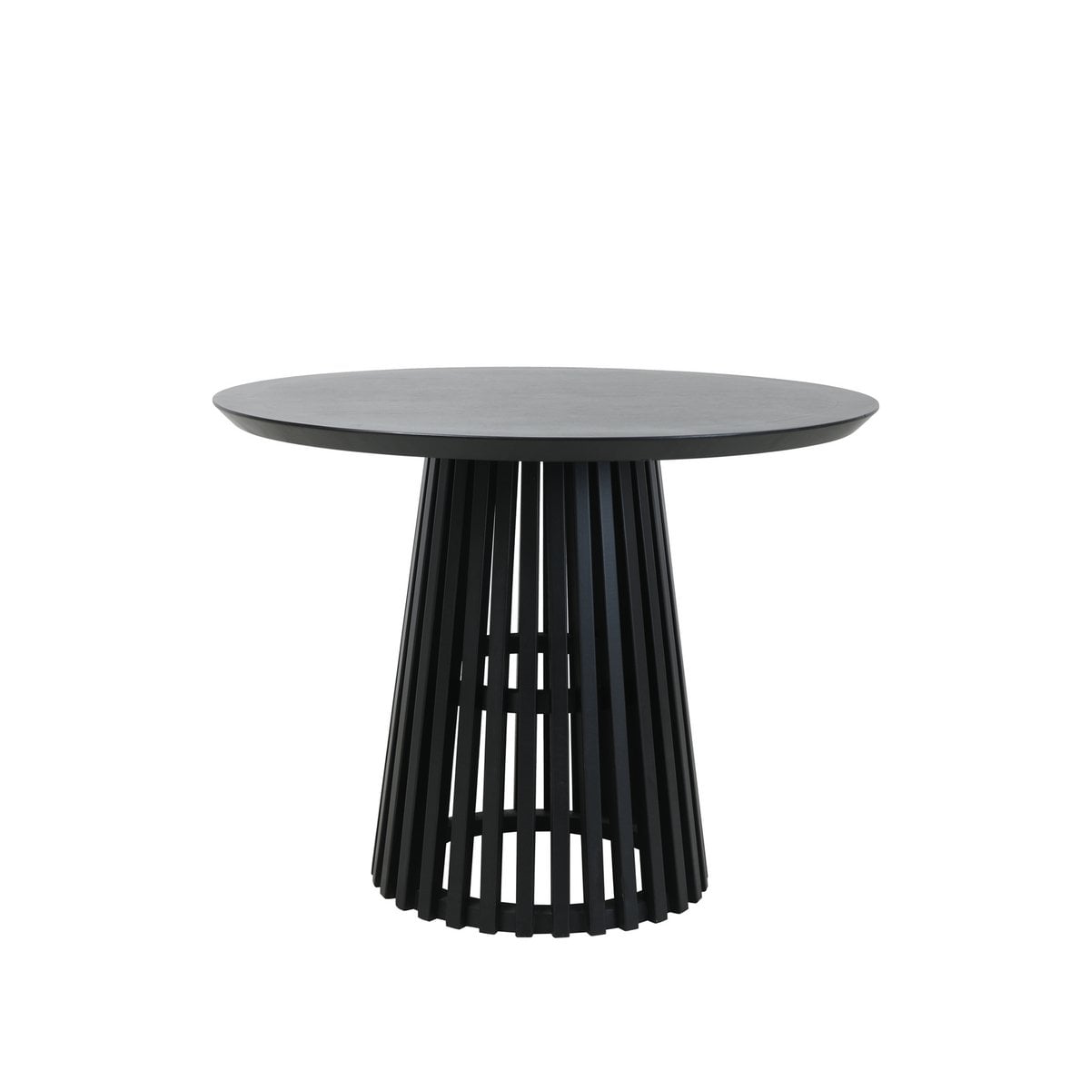 Runder Esstisch Heveaholz schwarz 100 cm | VIA X SELECTION