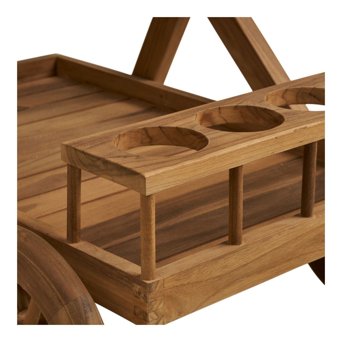 Servierwagen aus Teak, 86 × 50 × 81 cm | VIA X SELECTION