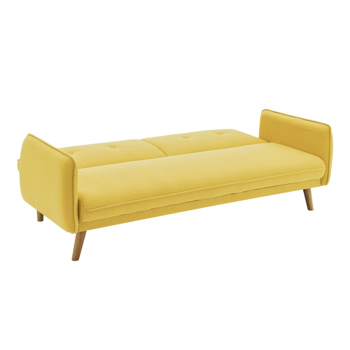 3-Sitzer-Sofa aus gelbem Strukturstoff mit Schlaffunktion | VIA X SELECTION