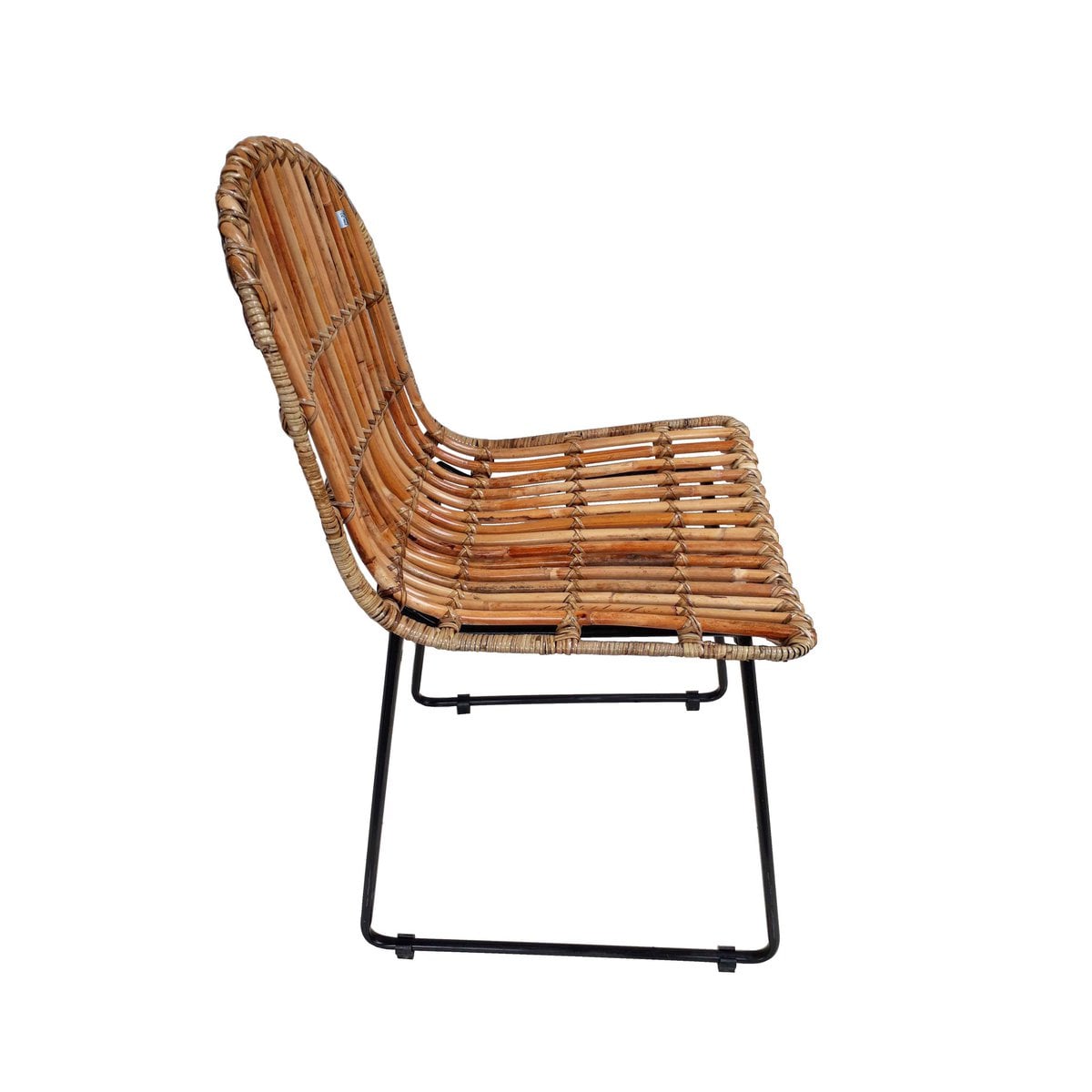 TOM TAILOR Home Esszimmerstuhl aus Rattan mit dichtem Geflecht und schwarzem Metallgestell im 2er-Set | VIA X SELECTION