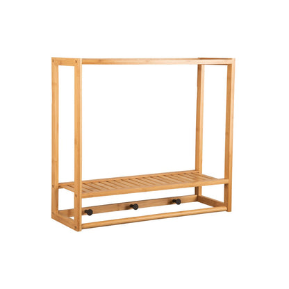 Wandgarderobe aus Bambus natur, 60 × 20 × 54 cm | VIA X SELECTION