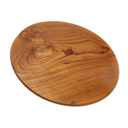 Großer runder Teller aus Teakholz, Ø 35 cm | VIA X SELECTION