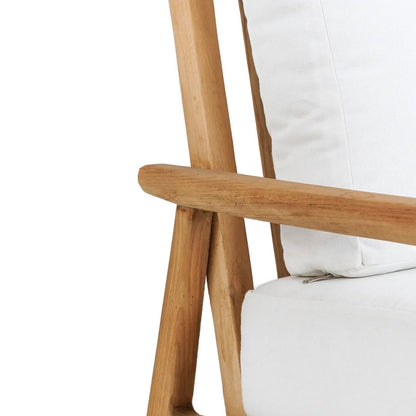 Outdoor-Loungesessel aus recyceltem Teakholz mit losem Kissen | VIA X SELECTION