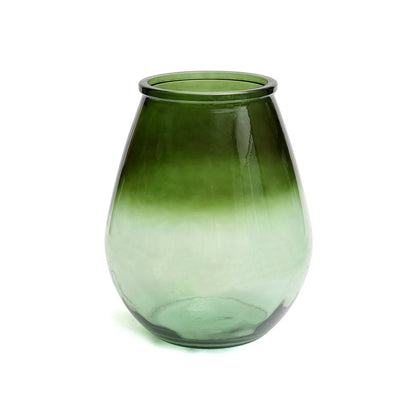 Vase aus recyceltem grünem Glas | VIA X SELECTION