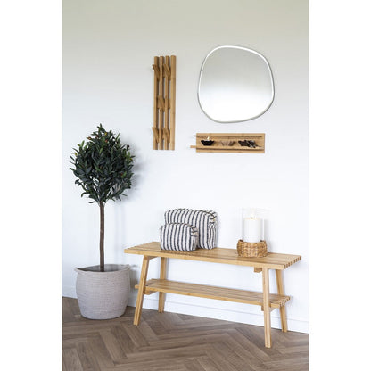 Wandregal aus Bambus natur, 10 × 45 × 12 cm | VIA X SELECTION