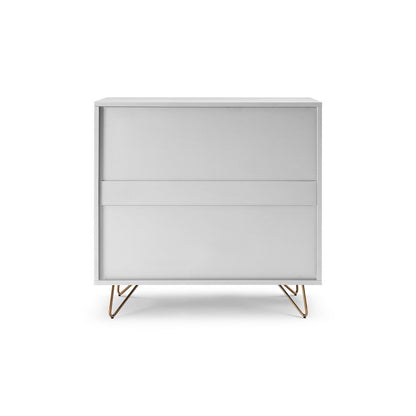 Kommode weiß mit 4 Schubladen, 40 × 90 × 90 cm | VIA X SELECTION